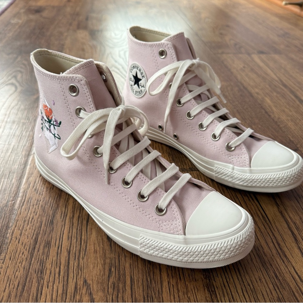 Converse Chuck Taylor All Star High Top Crystal Energy Amethyst embroidered rose - Picture 2 of 10